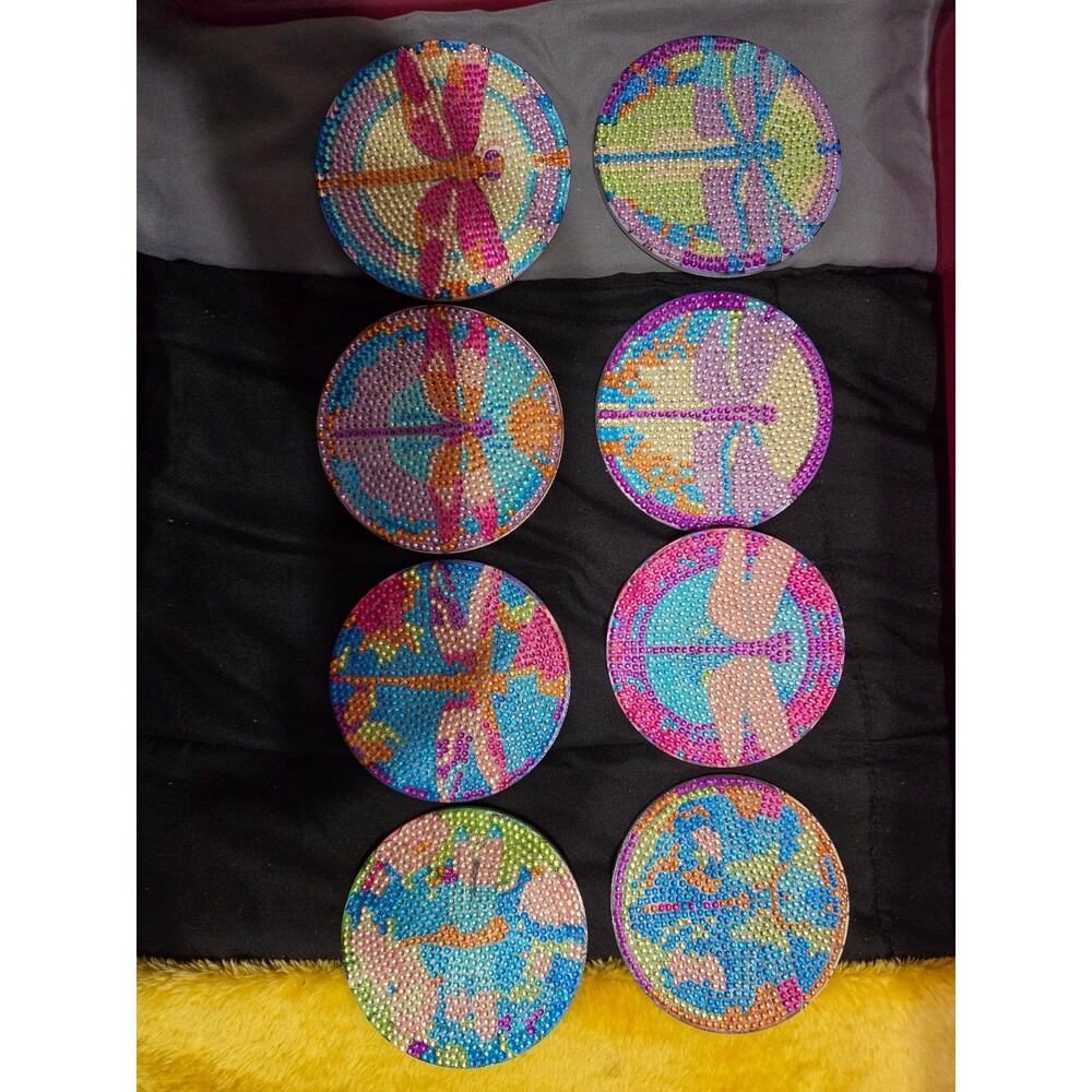 diamond painting coasters - Dragonflies